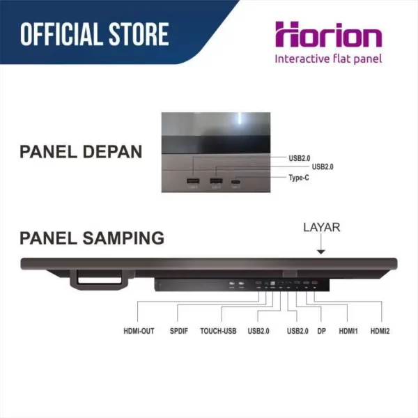 Horion M5A Pro 4K Interactive 65 Inch - شاشة انتر أكتيف هوريون ٦٥ بوصة